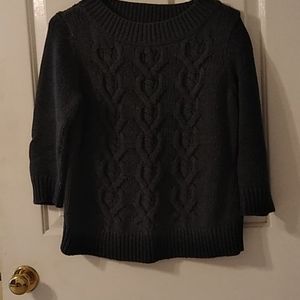 3/4 sleeve 100% cotton grey sweater